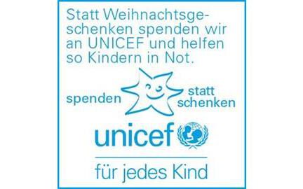 Lm-therm unterstützt „Spenden statt Schenken“ von UNICEF